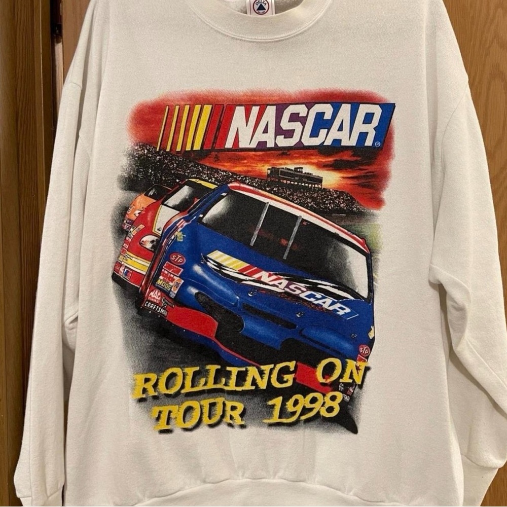 NASCAR White Graphic Sweater
